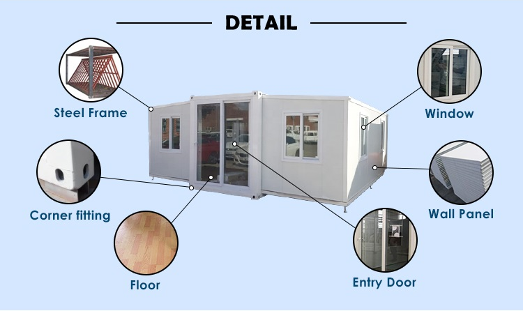 expandable cabin foldable container house for living office toilet bathroom shower