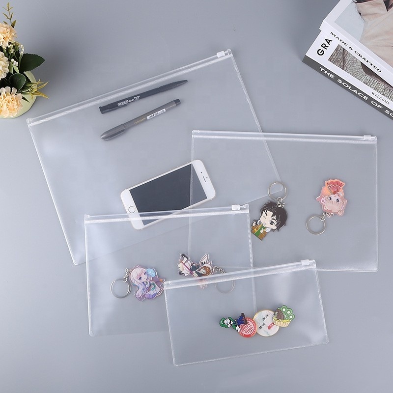 PVC EVA Frosted Clear Custom Logo Resealable Packaging Transparent Thick Small Plastic Zipper Bag Jewelry Earrings Jewelry