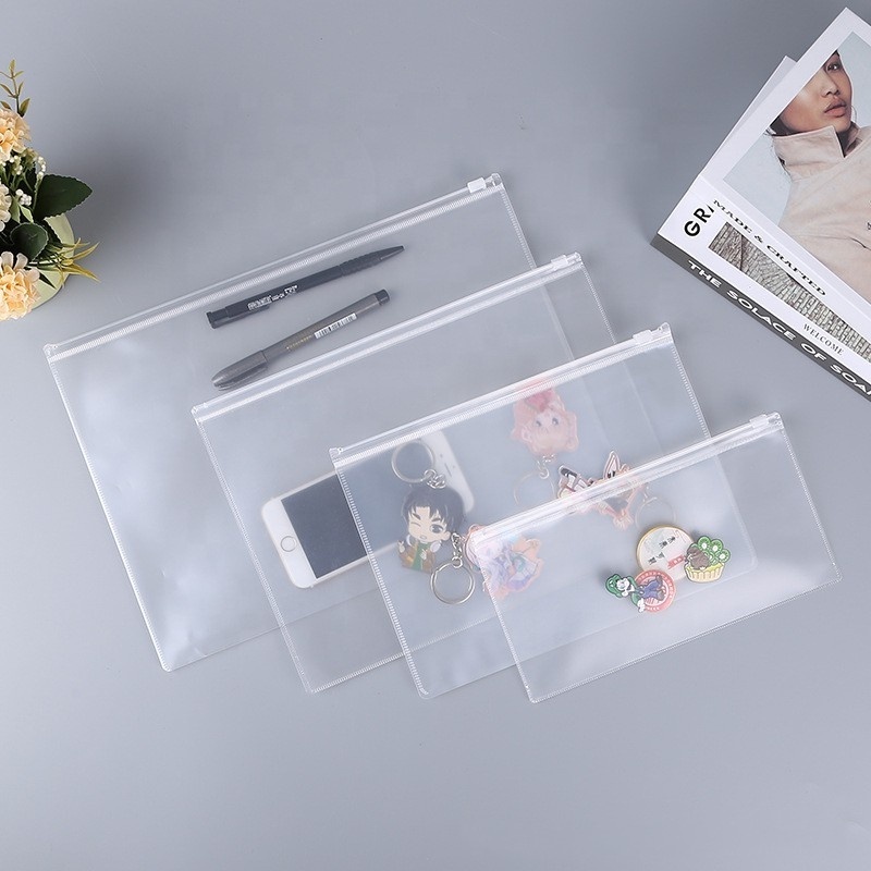 PVC EVA Frosted Clear Custom Logo Resealable Packaging Transparent Thick Small Plastic Zipper Bag Jewelry Earrings Jewelry