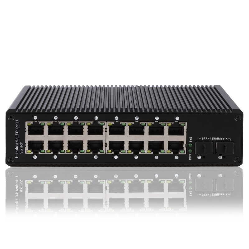 802.3at/af 16-port Gigabit managed POE switch 2* Gigabit SFP port Ethernet POE Gigabit switch supports DIN rail installation