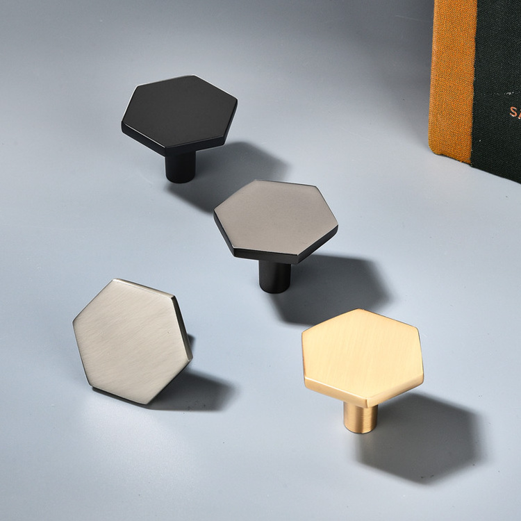 HIWELL Hexagon drawer pulls and knobs kitchen cabinet pulls wardrobe handle drawer knobs