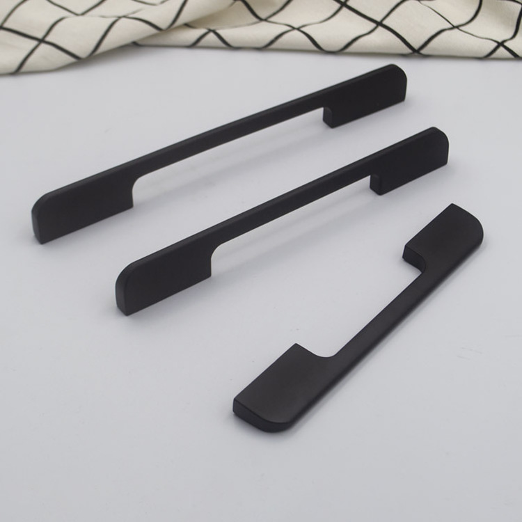 Brushed aluminum long cabinet handles silver aluminum cabinet drawer pull handle kitchen cabinet handles 224mm