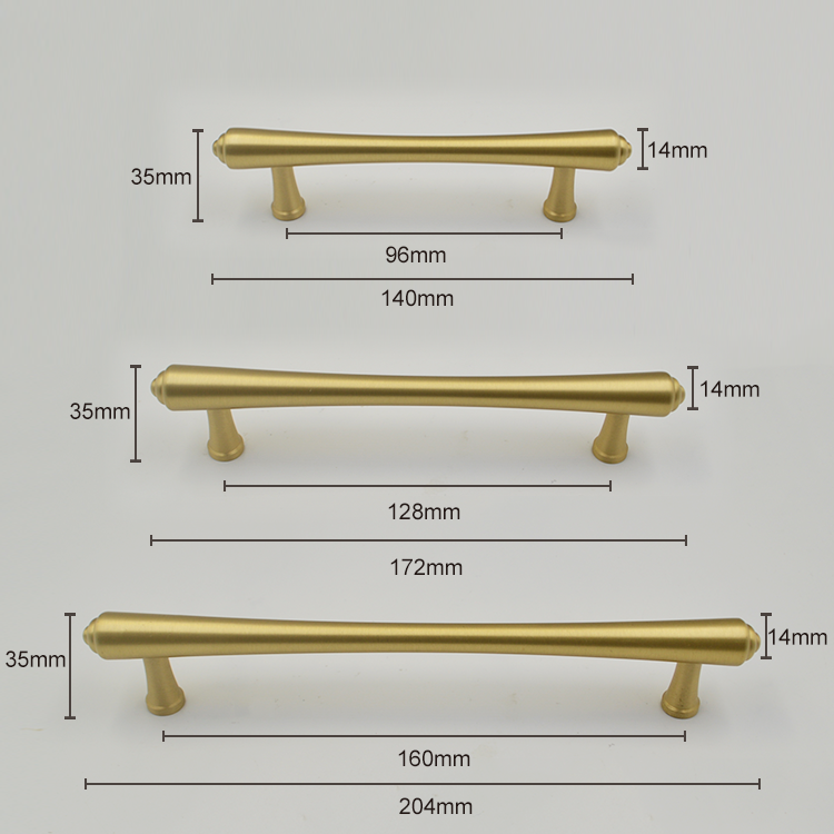 drawer cupboard wardrobe door pure brass handle Solid  Brass Drawer Pulls Knobs Kitchen Brass Cabinet Pulls