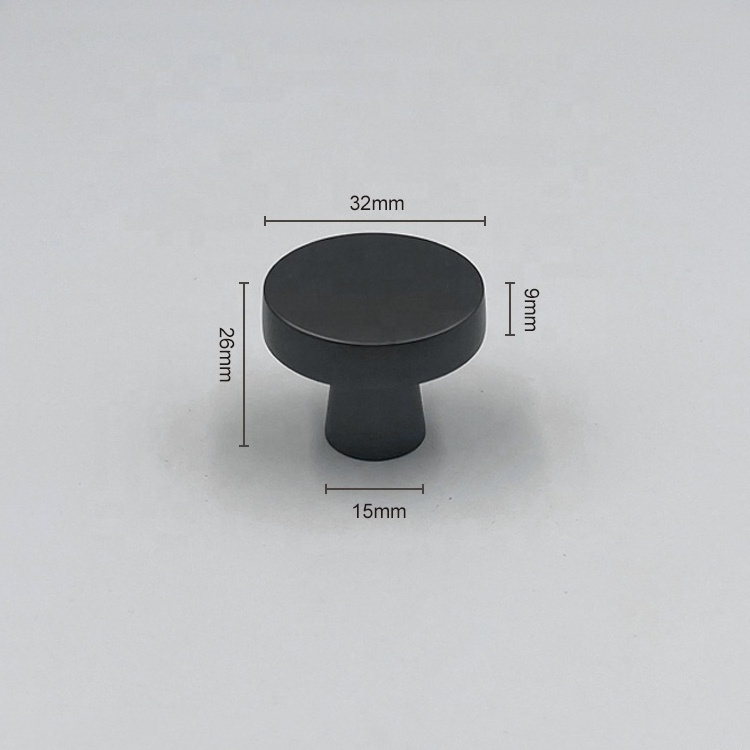 HIWELL Blackrock 1-5/16 Modern Round Transitional Zinc Furniture Cabinet Handle Kitchen Door Contemporary Knobs