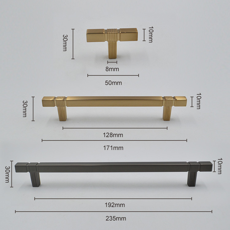 Handles And Gold Handles For Furniture Cabinet Modern Kitchen Square T Bar Cabinet Cupboard  Drawer Knobs Pulls Handles