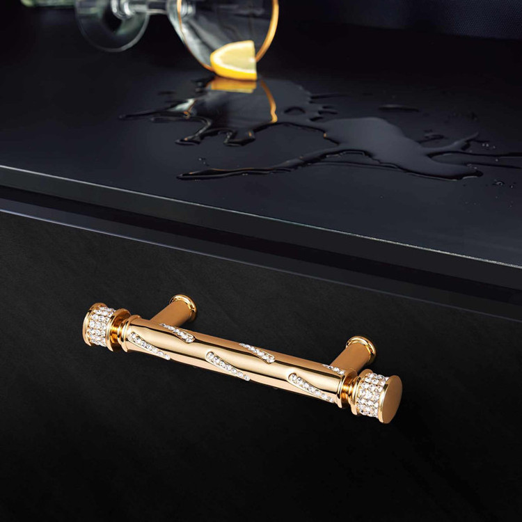 luxury brass modern gold crystal knob agate drawer cabinet handle for furniture wardrobe