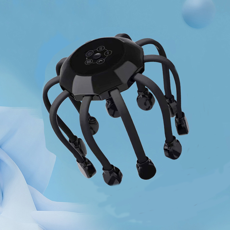 Head Massager Octopus Charging Fully Automatic Electric Vibration Scalp Relaxation Massage Device Bluetooth Version