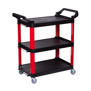 Silent Three-Layer Rolling Hand Push Tool Cart With Wheels, Used For Service Details, Car Washing, Beauty, Waxing, And Plastic