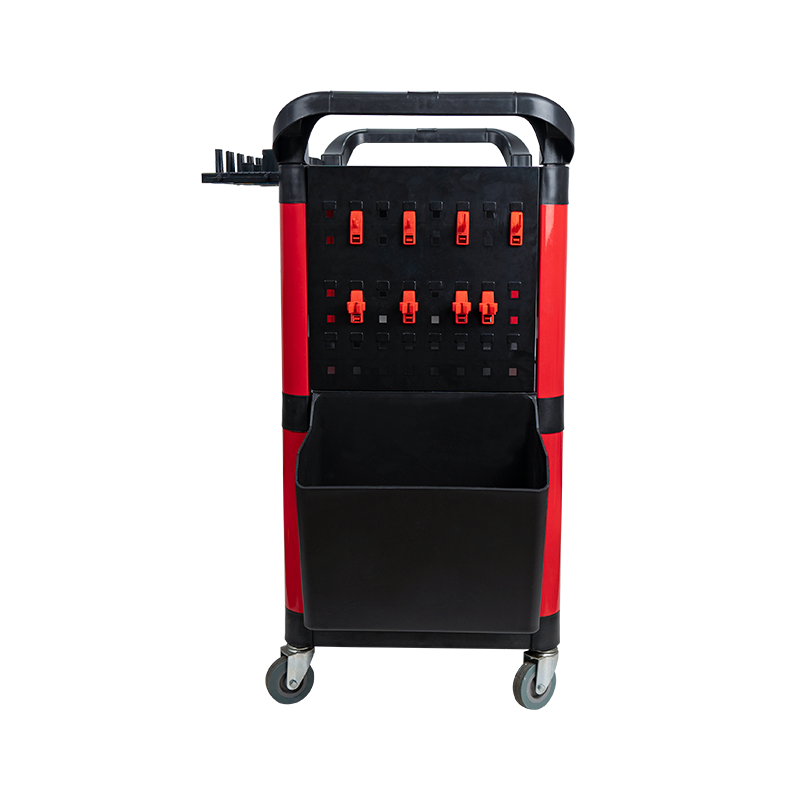 High Quality Multi-function Auto Repair 3 Shelf Storage Hand Push Plastic Tool Cart Cleaning Car Detailing Rolling Trolley  Cart