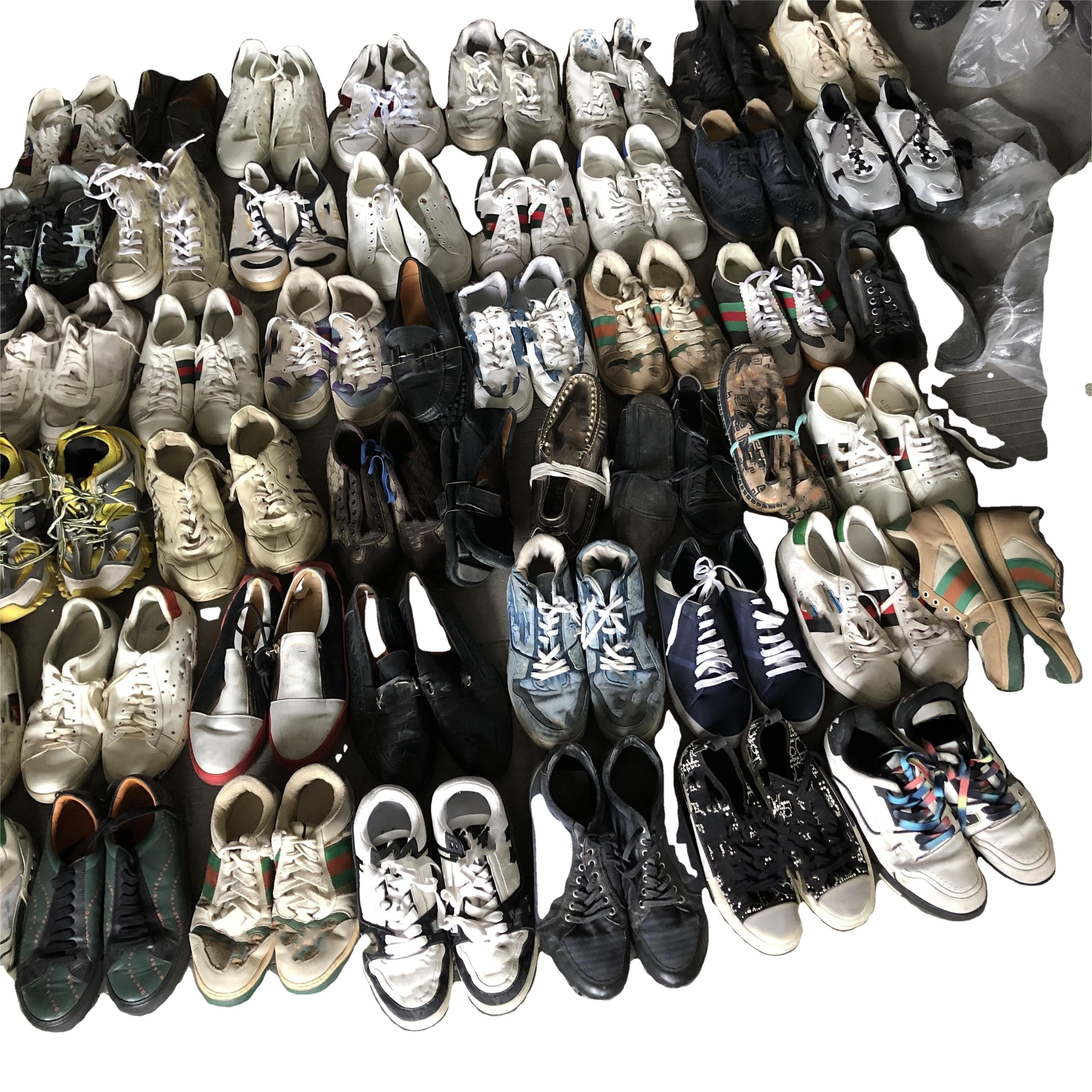 bulk wholesale 2nd thailand mens shoes italy luxury branded thrift sneaker leather sandals used shoes stock