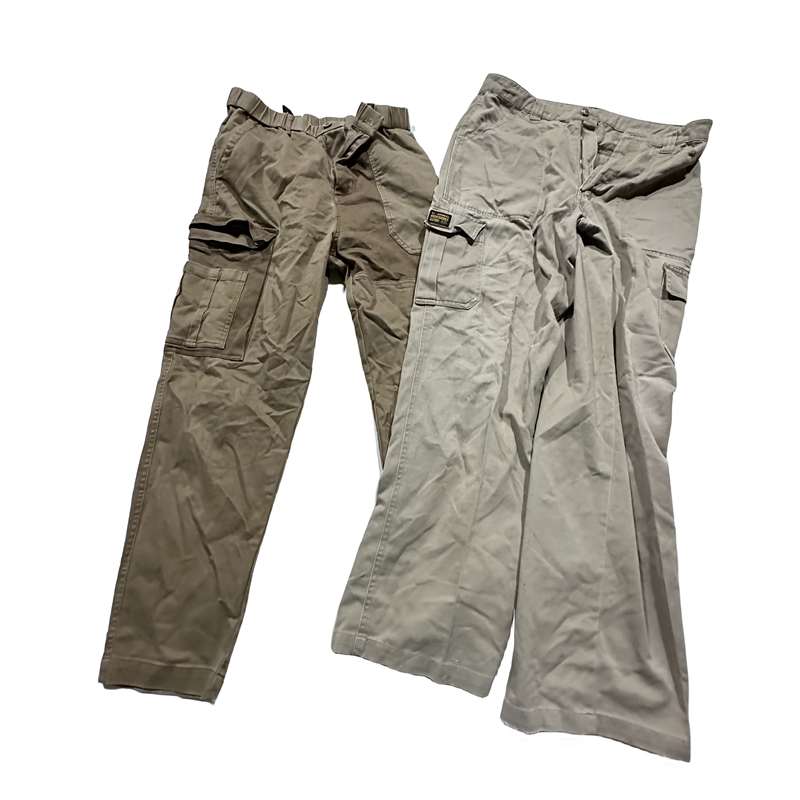 UK AA quality used clothes bales ukay ukay man cargo pants long thrift mens multi pocket trousers in klgs