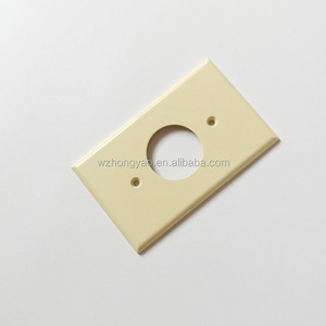 High quality american type 1 gang PC material  single receptacle wall plate with hole