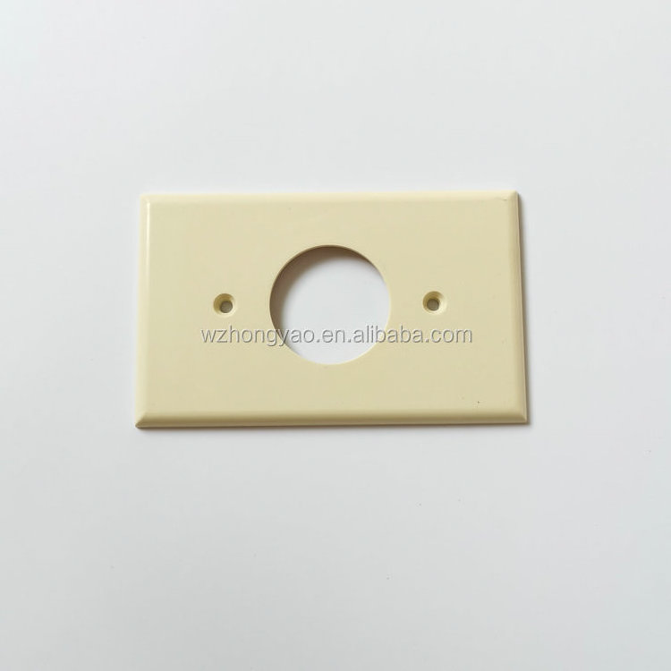 High quality american type 1 gang PC material  single receptacle wall plate with hole