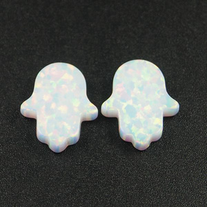 HQ Gems Synthetic Opal Stone  11x13mm Side Hole Hamsa Shape  Opal Stone Price Per Grams