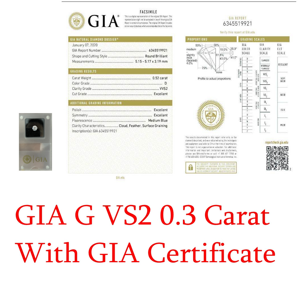 HQ GEMS GIA G VS SI Original India Loose Diamond 100% Natural 0.3 Carat Diamond Price Per Carat