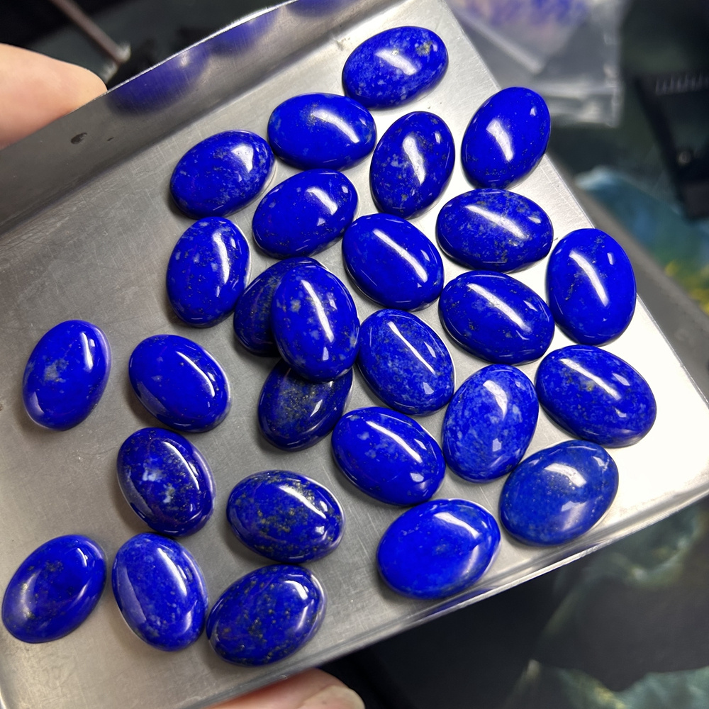 Wholesale Natural Lapis Lazuli  Stone Oval Flat back Cabochon Beads