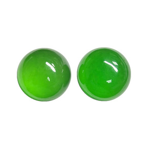 HQ GEMS Original Burma Natural Jadeite Cabochon  20mm Flatback Cabochon Myanmar Jade Stone