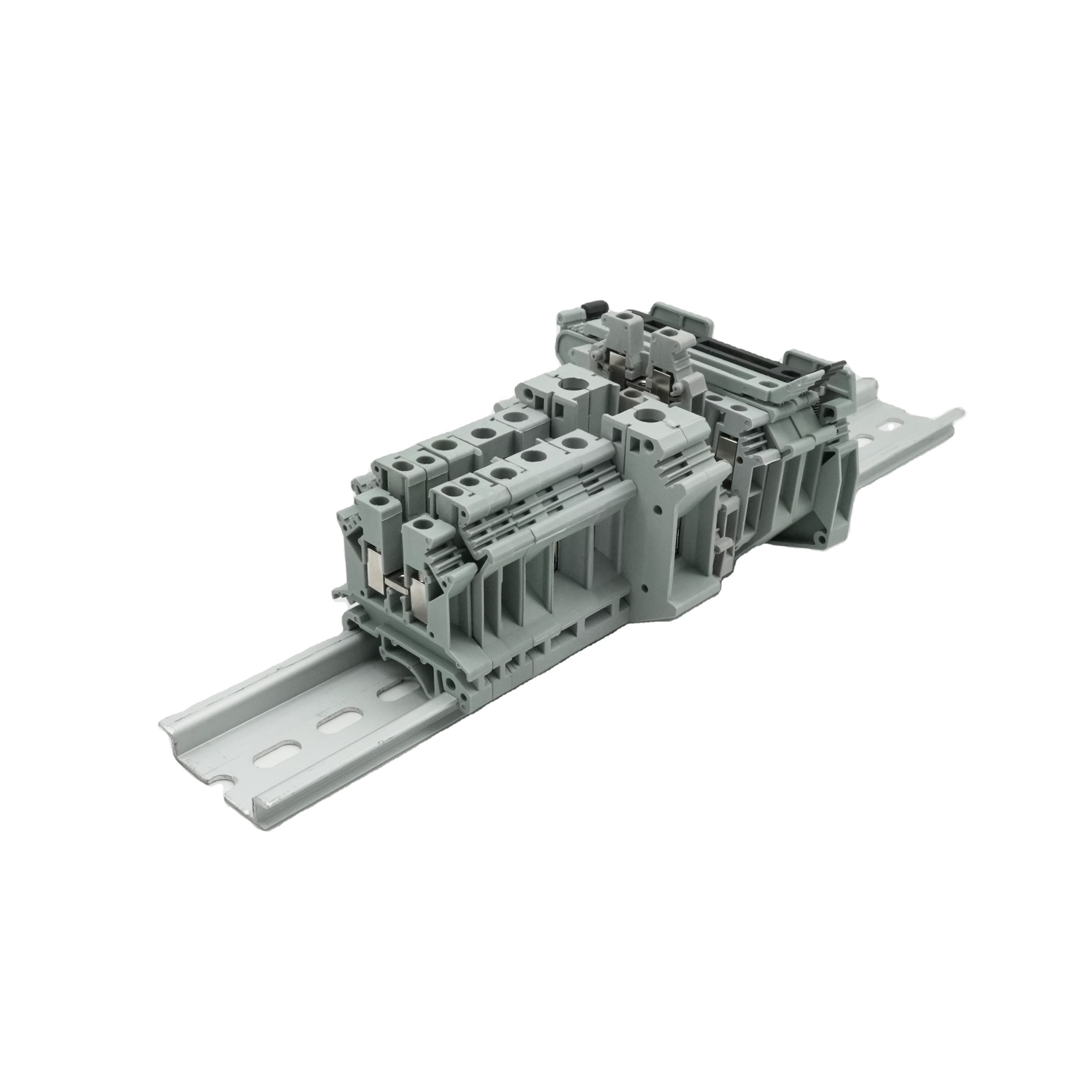 Hot sales push in terminal block wire connector quick wiring combined spring terminal din rail terminal block