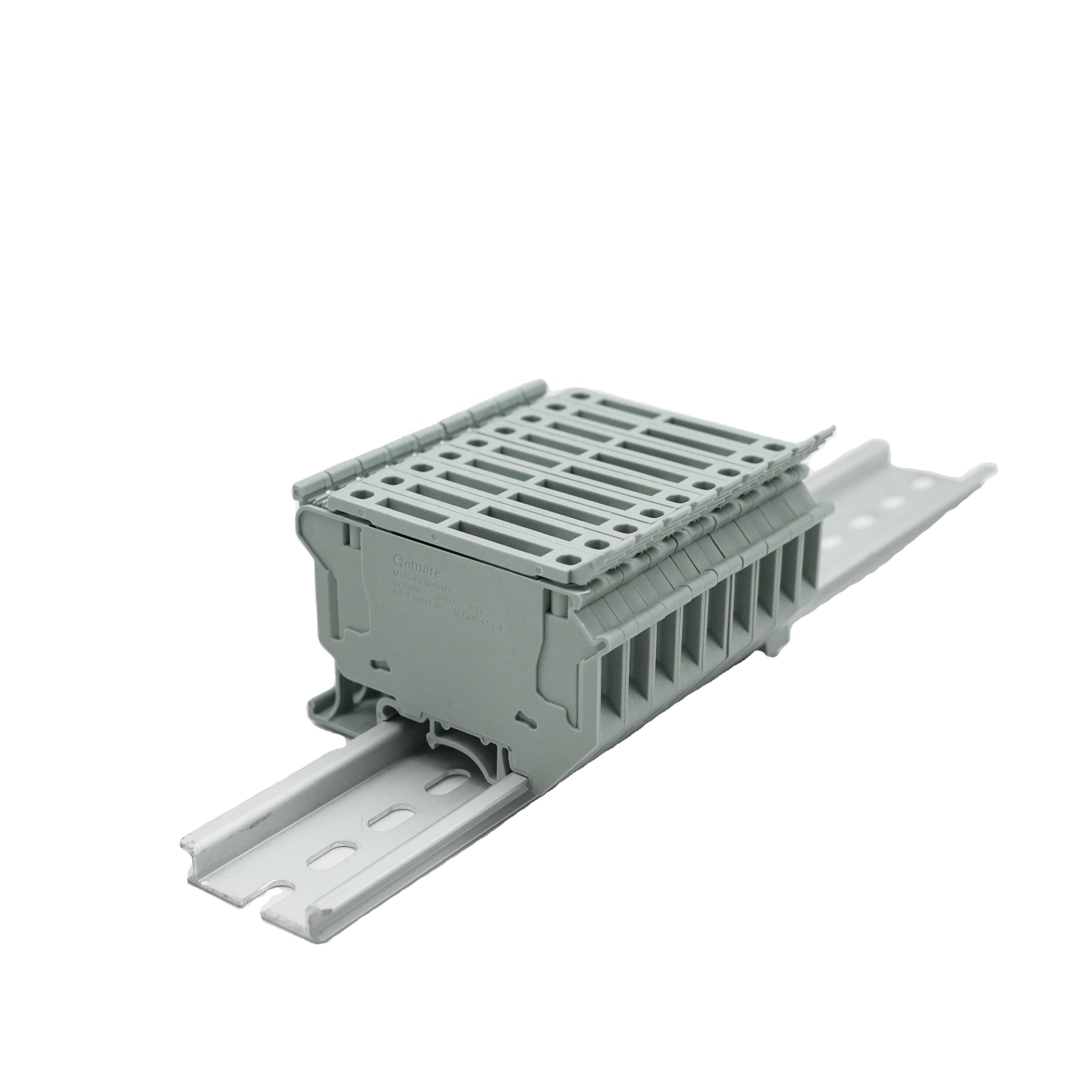 Hot sales push in terminal block wire connector quick wiring combined spring terminal din rail terminal block