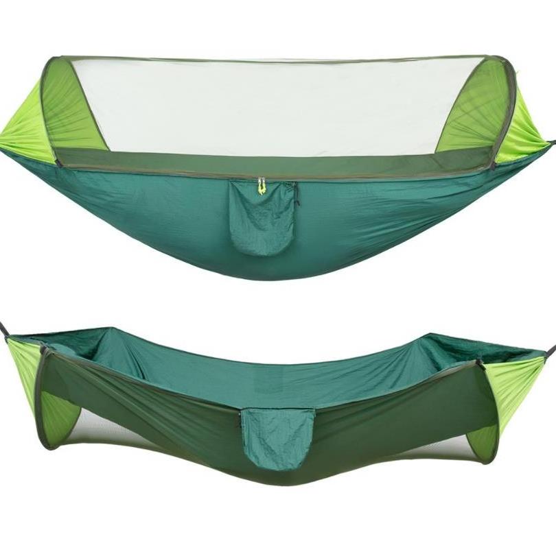 Outdoor camping pop-up light automatic fast-opening sunshade anti-mosquito swing mosquito net hammock