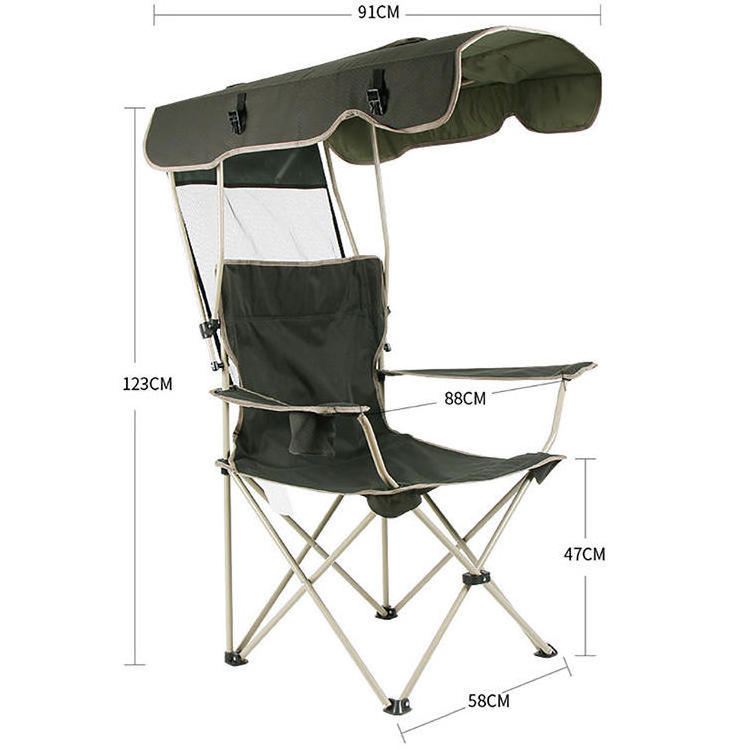 Portable Sunshade Cheap Folding Camping Chair With Canopy Beach Chair