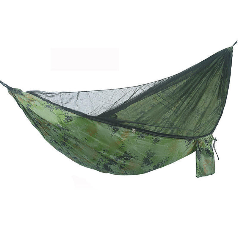 Fashion Lightweight Portable Travel Camping Hammock Mosquito Net 210T Nylon Outdoor Hammock for Hiking Beach Adventure