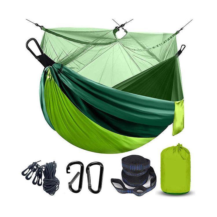 New Design Handmade Portable Lightweight Ultralight Camping Portable Hammock with Mosquito Net