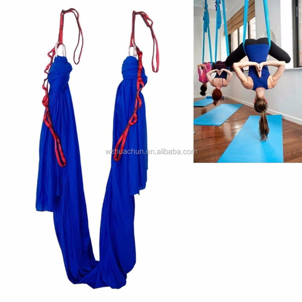 Exercises Fitness Nylon Fabric Pilates Yoga Swing Aerial Silks Flying Hammock Set Yoga Hammock