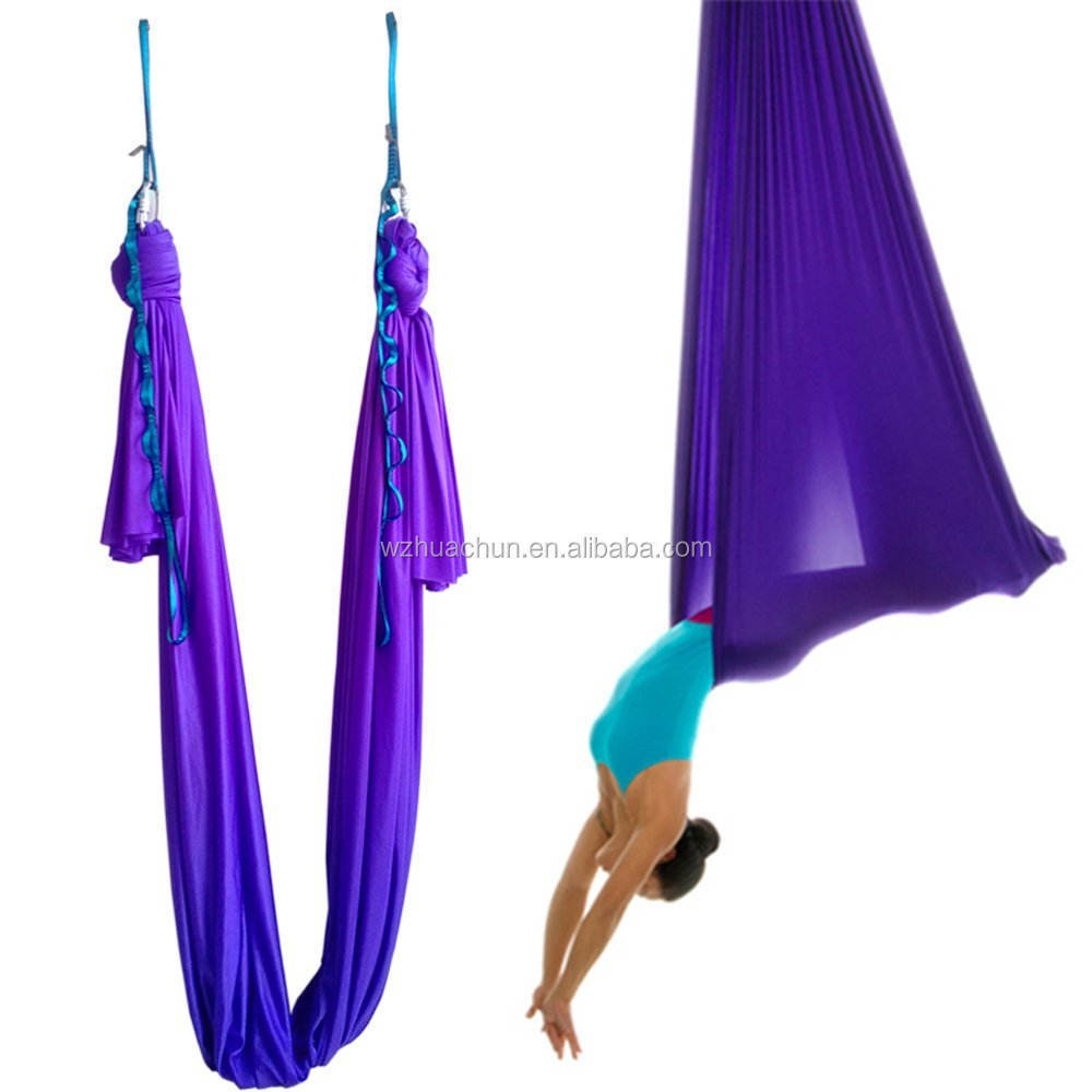 Exercises Fitness Nylon Fabric Pilates Yoga Swing Aerial Silks Flying Hammock Set Yoga Hammock