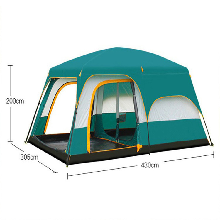 8-10 person Big Camping Tent Waterproof 2 Bedrooms big size travel tent Outdoor camping tent for family