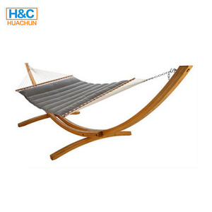 Frame Fabric Double Wooden Outdoor Furniture Stand Hammock