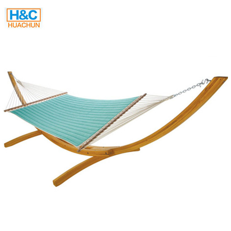 Frame Fabric Double Wooden Outdoor Furniture Stand Hammock