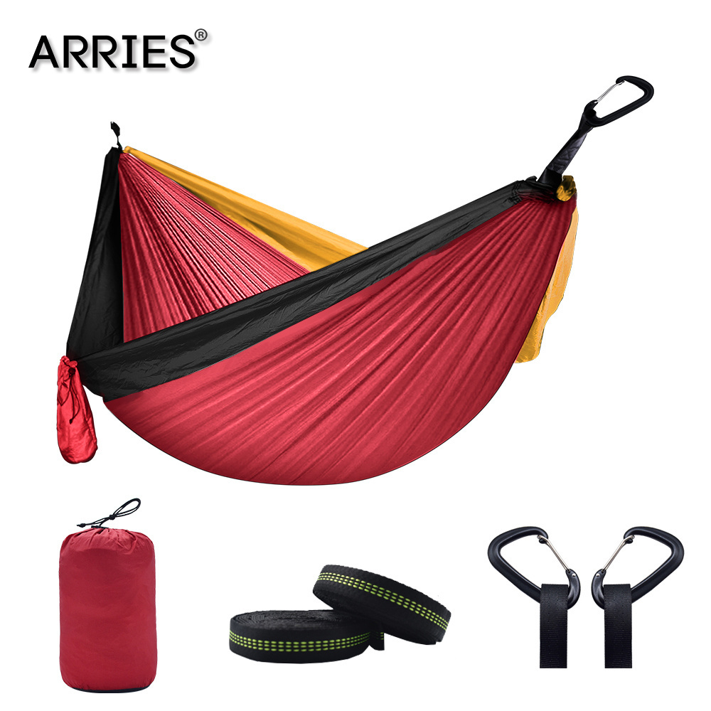 Sleeping Hammock Swing Bed Double Indoor and Outdoor Camping Nylon Canvas Parachute Hammocks