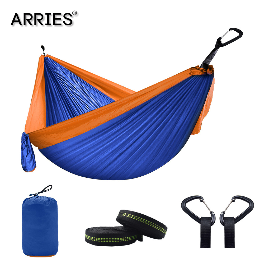 Sleeping Hammock Swing Bed Double Indoor and Outdoor Camping Nylon Canvas Parachute Hammocks