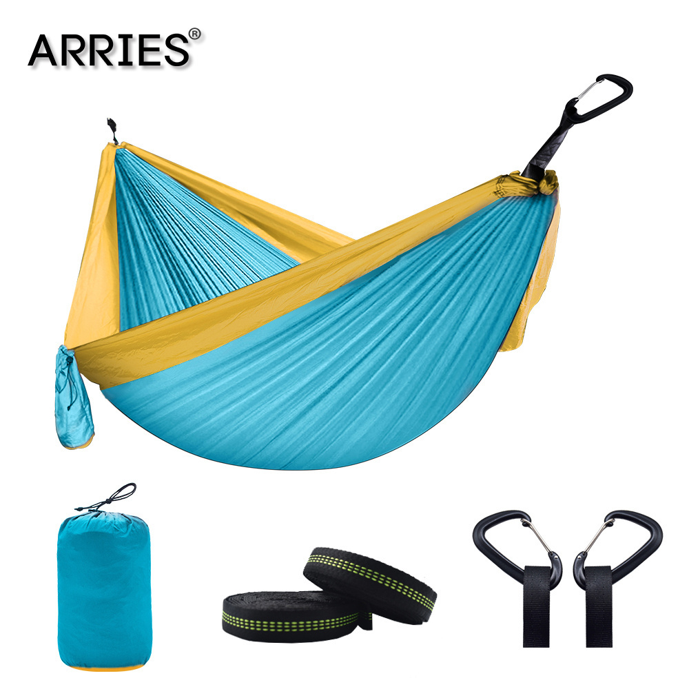 Sleeping Hammock Swing Bed Double Indoor and Outdoor Camping Nylon Canvas Parachute Hammocks