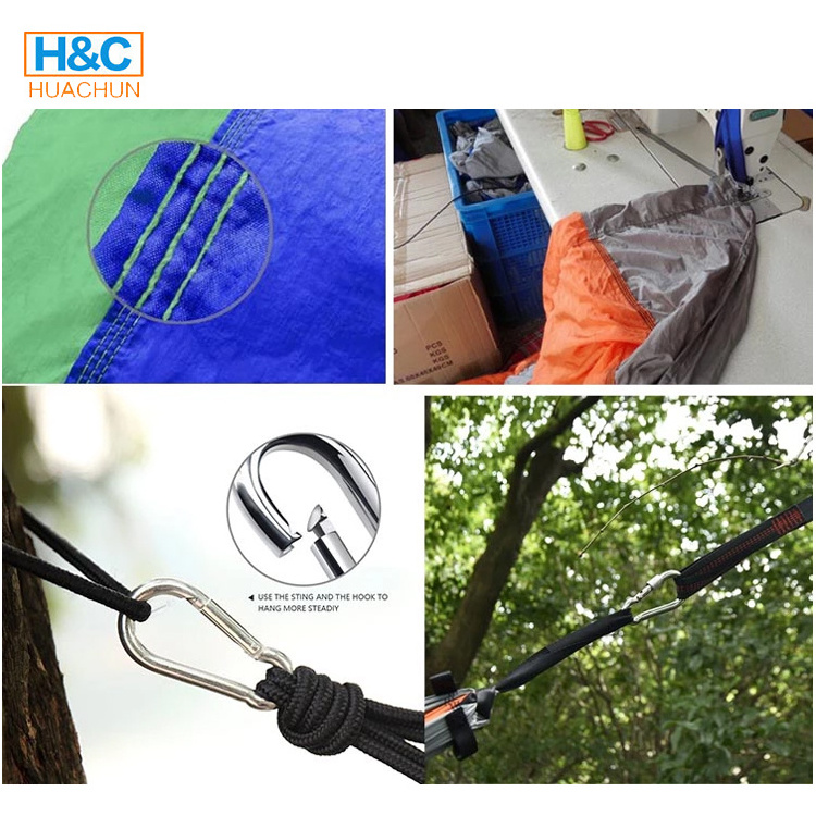 Customization Nylon Wholesale Portable Lightweight Camping Hammock with Mosquito Net