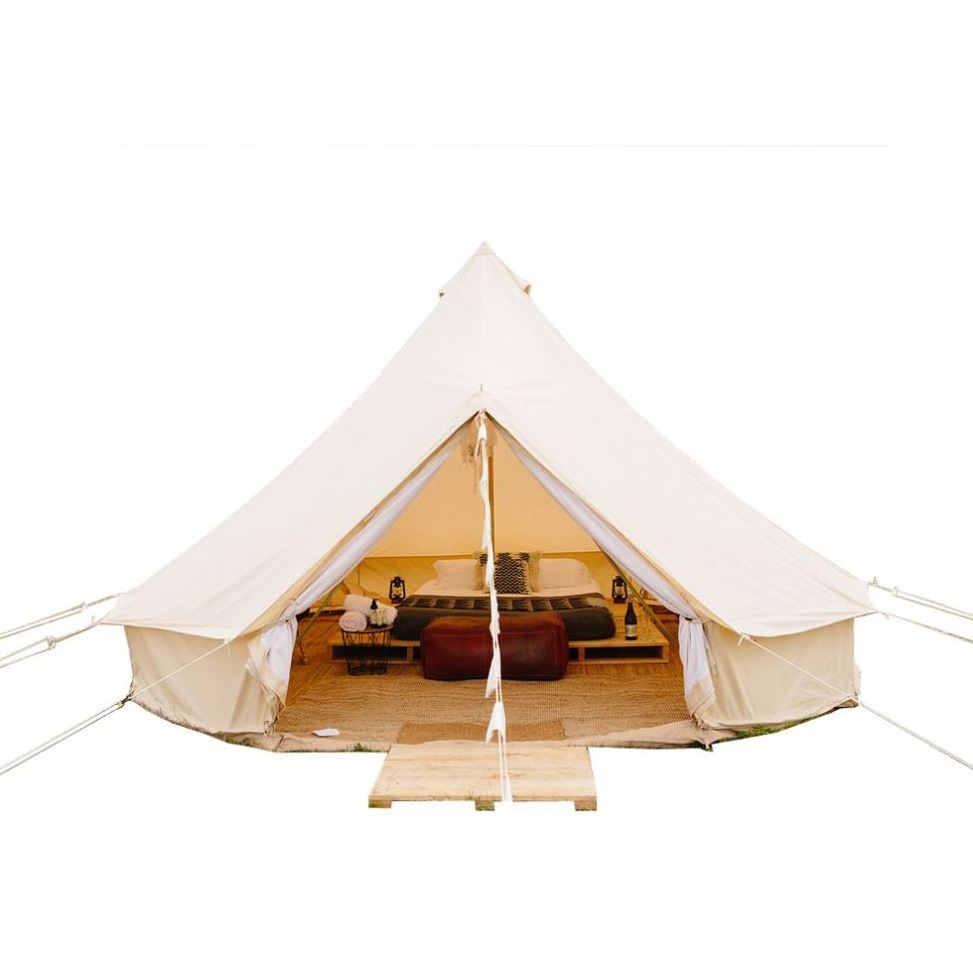 Heavy Duty Waterproof Outdoor Camping Cotton Canvas Teepee Yurt 5m Bell Glamping Touareg Tent