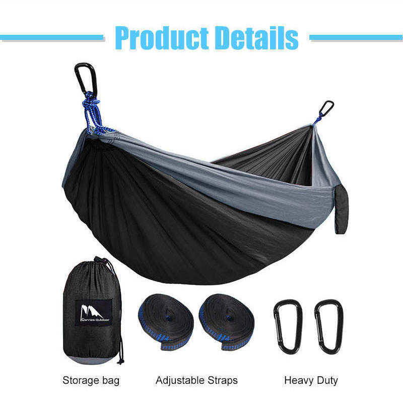 Nylon Portable Swing Ultralight Hammock Custom Logo Printing Hamacas Tent Hammocks Outdoor Camping Hiking Travel backpacking