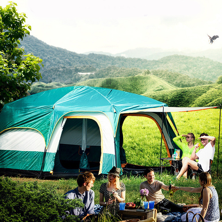 8-10 person Big Camping Tent Waterproof 2 Bedrooms big size travel tent Outdoor camping tent for family