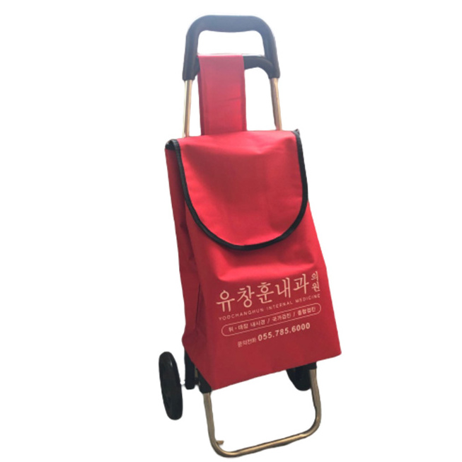 Promotional 600D Polyester wheeled Foldable trolley bags cart shopping trolley for elderly