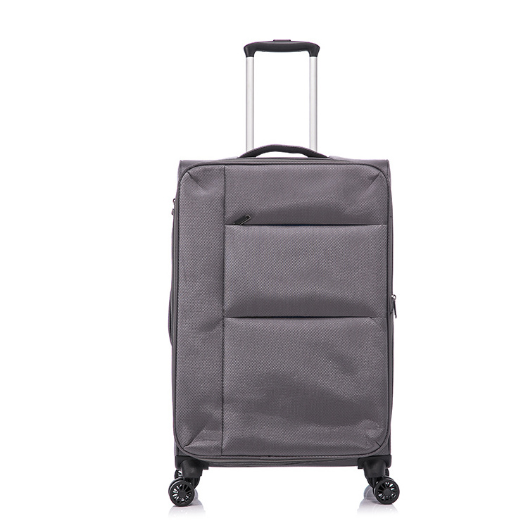 High quality waterproof fabric soft trolley luggage fashion trolley travel luggage bag nylon luggage with TSA lock