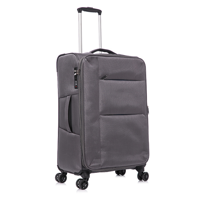 High quality waterproof fabric soft trolley luggage fashion trolley travel luggage bag nylon luggage with TSA lock