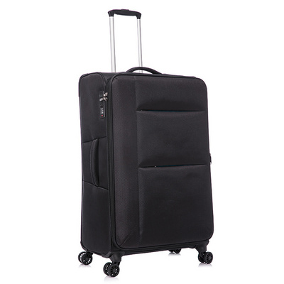 High quality waterproof fabric soft trolley luggage fashion trolley travel luggage bag nylon luggage with TSA lock