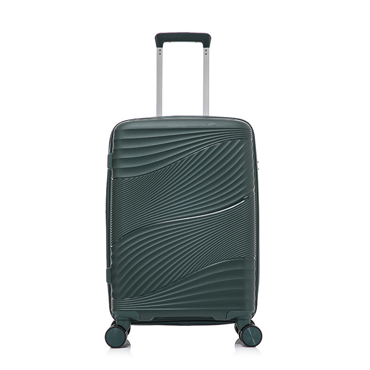 OEM Customized 3 Pieces Luggage Set PP Travel Suitcase Set Universal Aircraft Wheel Hard Shell Carry On Travel Trolley Bag