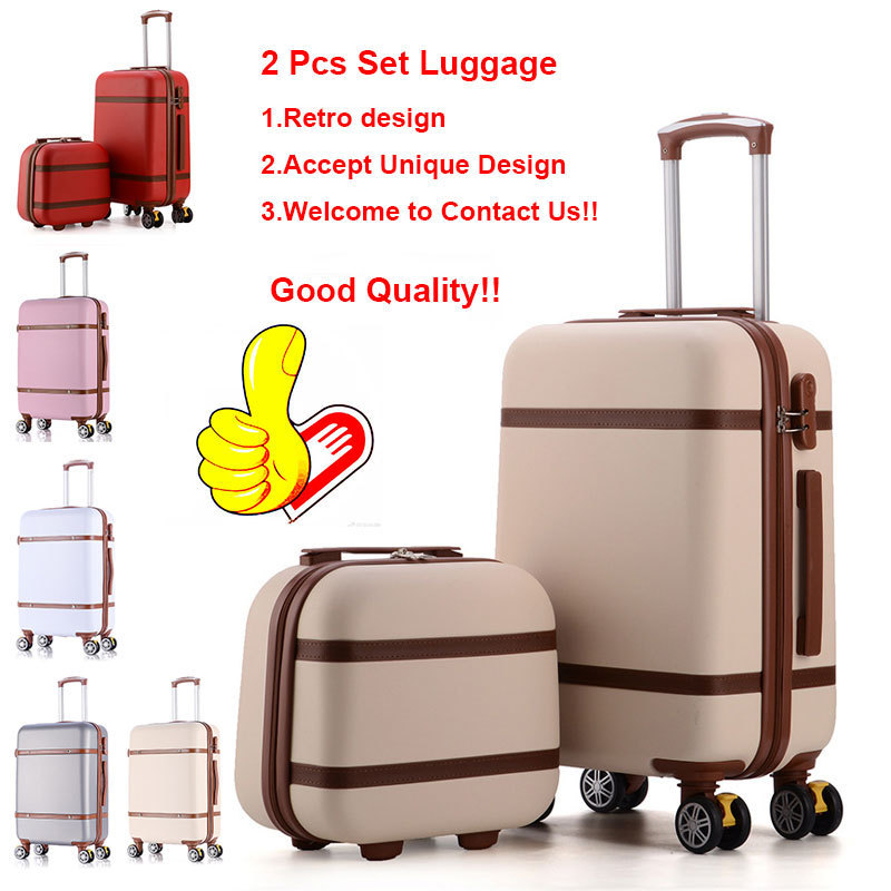 Hot Selling Wholesale Carry on Travel Suitcases Custom Mini Case Trolley Luggage Bag Sets Of 2 Pieces