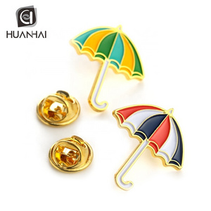 umbrella shaped personalised soft enamel pin badge custom