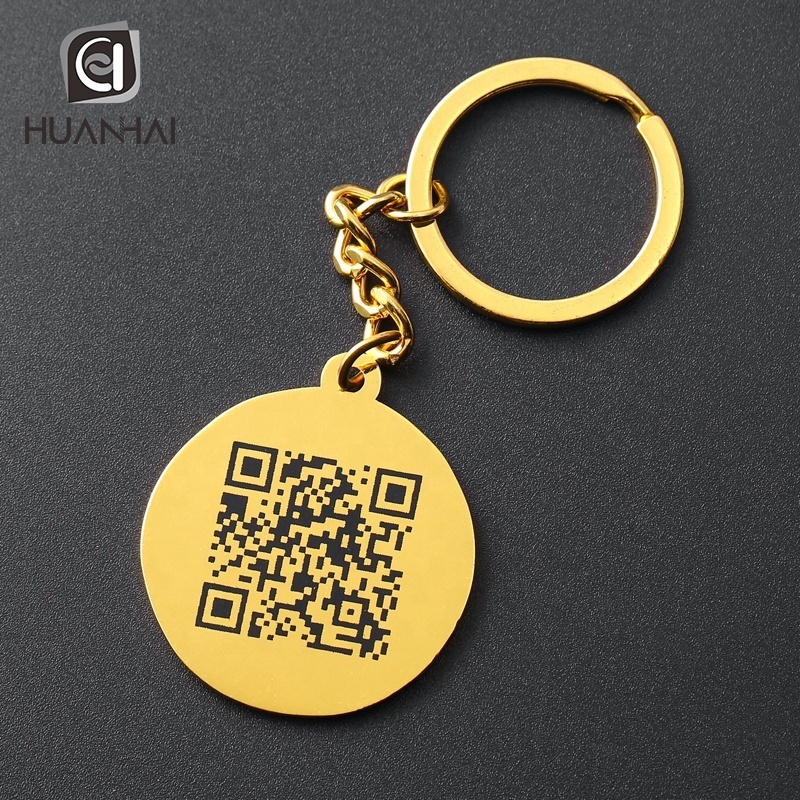 customized gold metal logo soft enamel qr code printing karate keychain