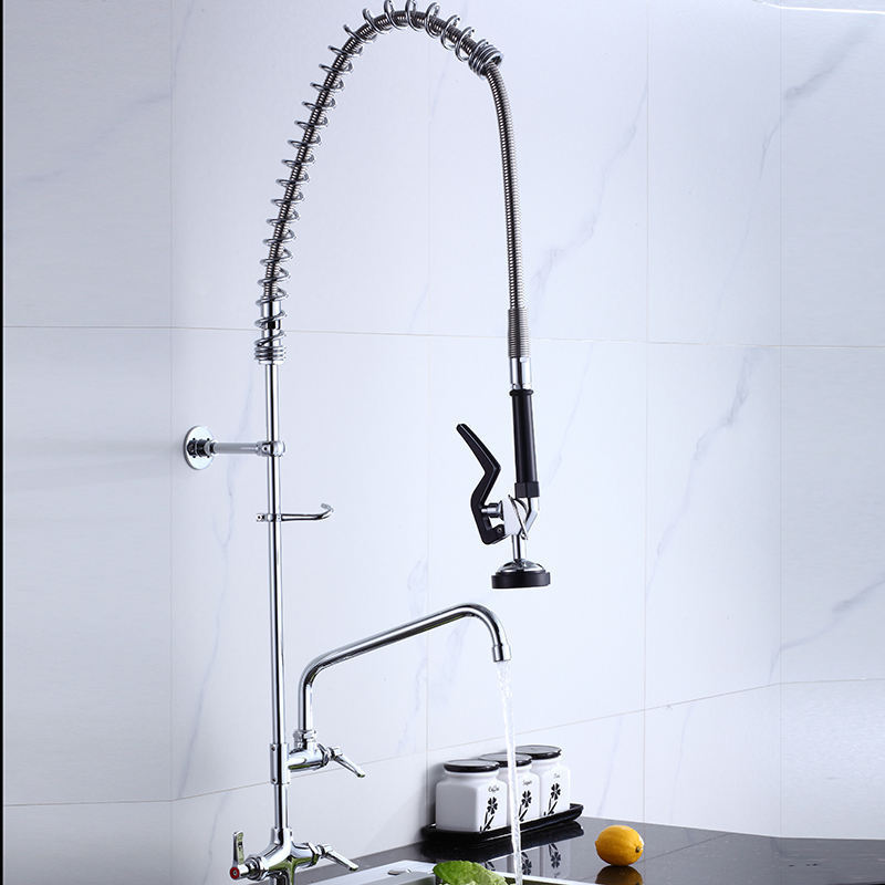 Cafes Bar Dishwasher Sink Double Handle Pull Out Taps Kitchen Sink Heavy Faucet With Pull Out Sprayer