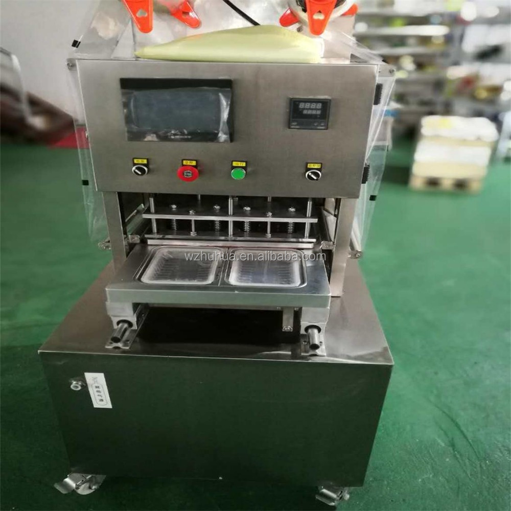 Vacuum Food Tray  container Sealing Machine with Nitrogen flush