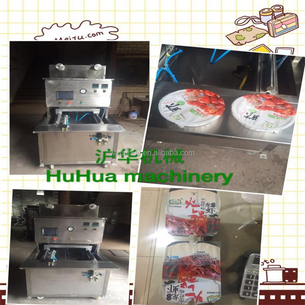 Vacuum Food Tray  container Sealing Machine with Nitrogen flush